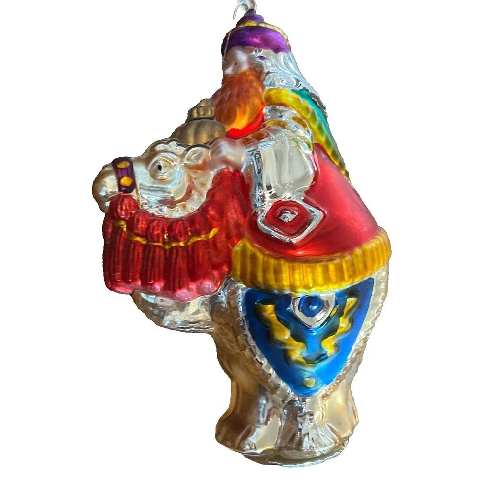 Vintage Dept 56 Large Mercury Glass 8 Inch christmas Ornament camel department